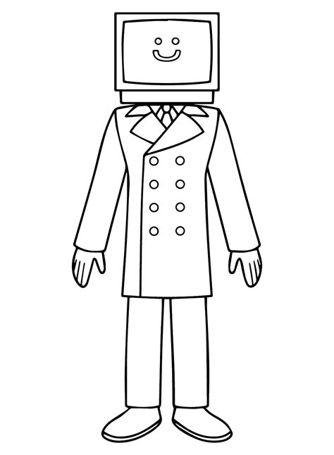 tv man coloring page